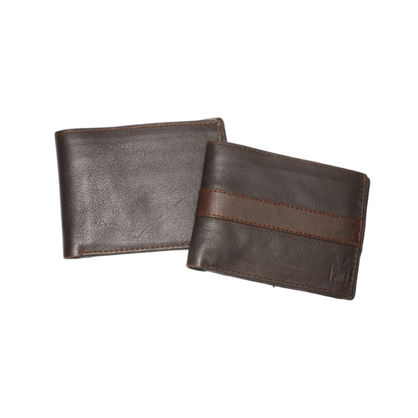 Stripe | See-through Flap Pocket | Genuine Leather