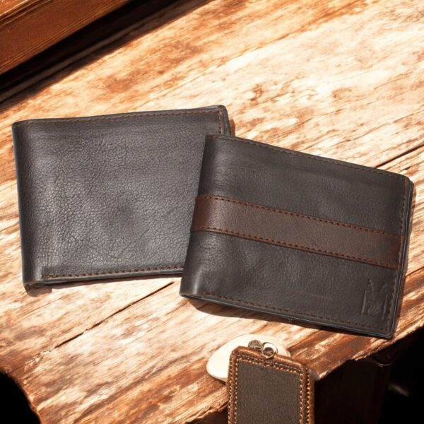 Stripe | See-through Flap Pocket | Genuine Leather - Image 5